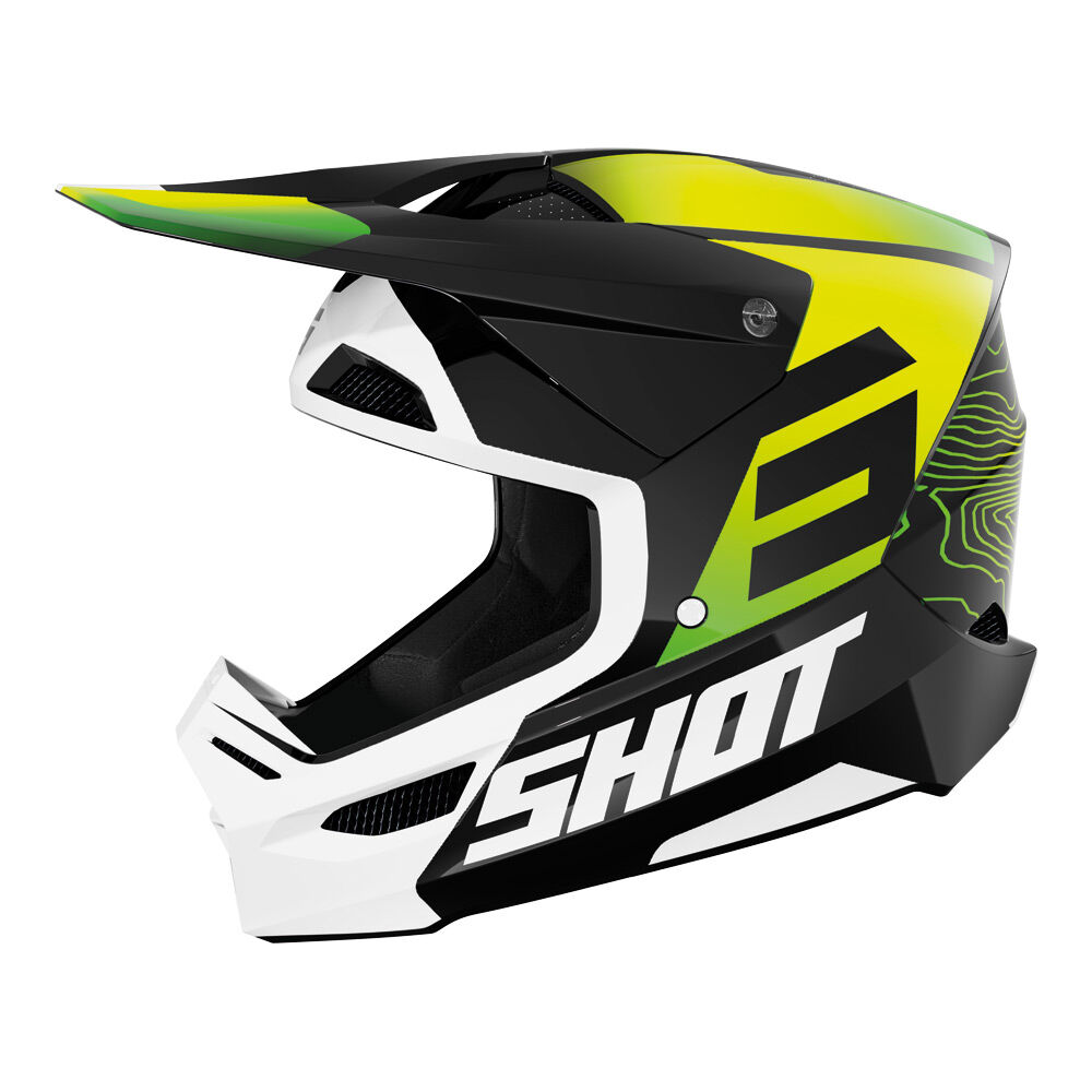 SHOT FURIOUS APEX KID HELMET NEON YELLOW GLOSSY S