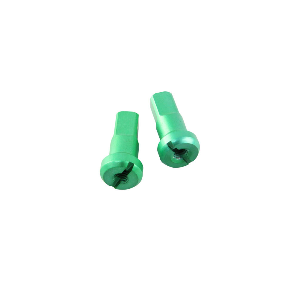 SPOKE NIPPLE ALLOY FRONT GREEN 9G STATES MX