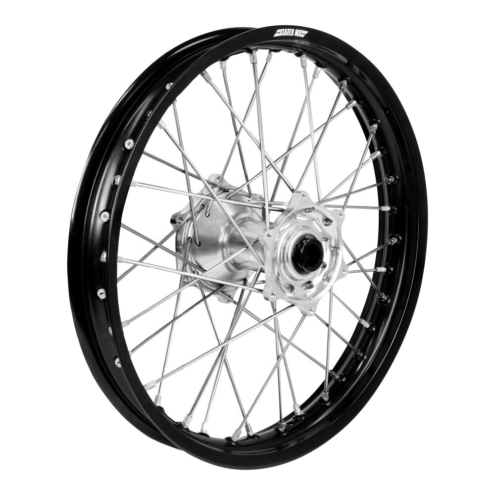 STATES MX WHEEL REAR 19X2.15 - BLK/SIL/SIL - YAMAHA YZ/YZF 99-22