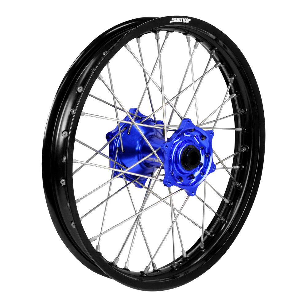 STATES MX WHEEL REAR 18X2.15 - BLK/BLU/SIL - YAMAHA WRF 2019 ON