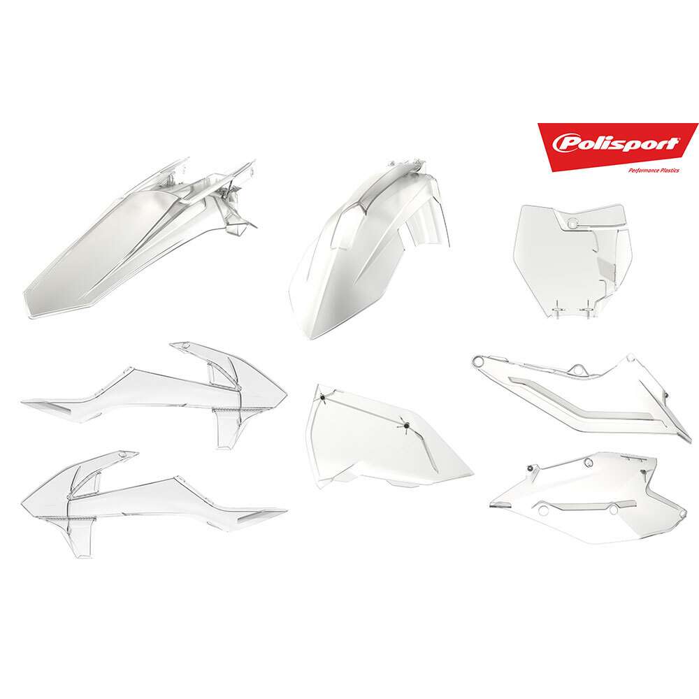 POLISPORT MX KIT KTM SX/SX-F 16-18 - CLEAR (INCL A/B COVERS)