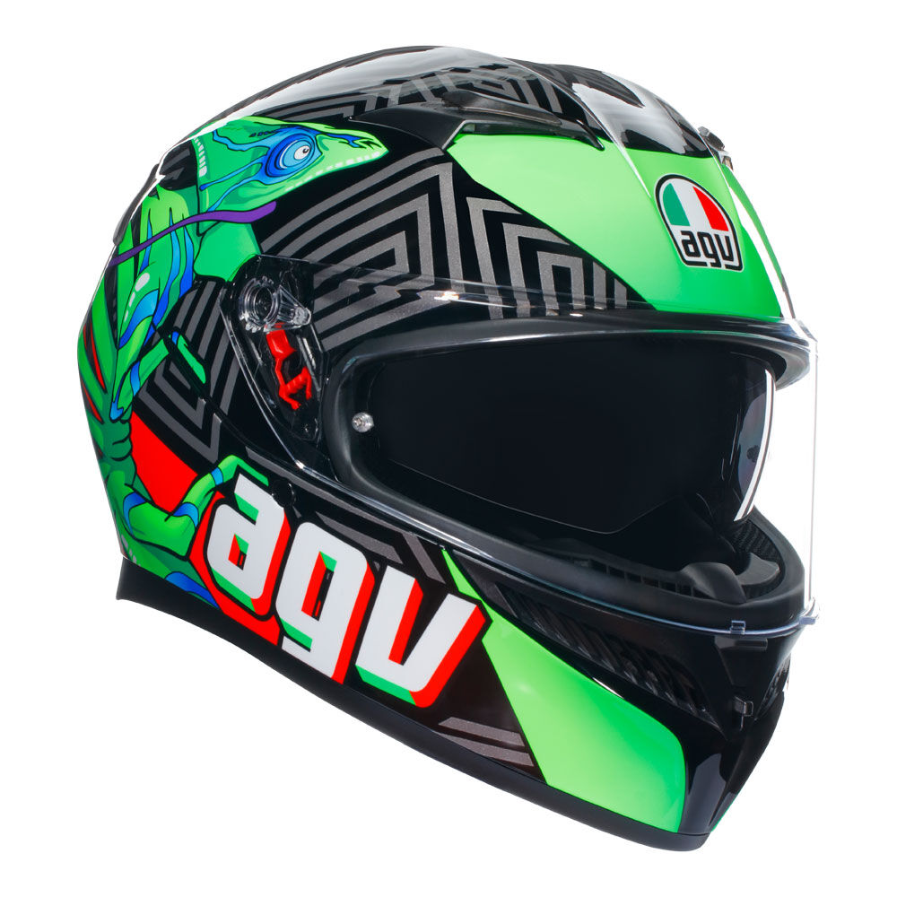 AGV K3 KAMALEON BLACK/RED/GREEN XS