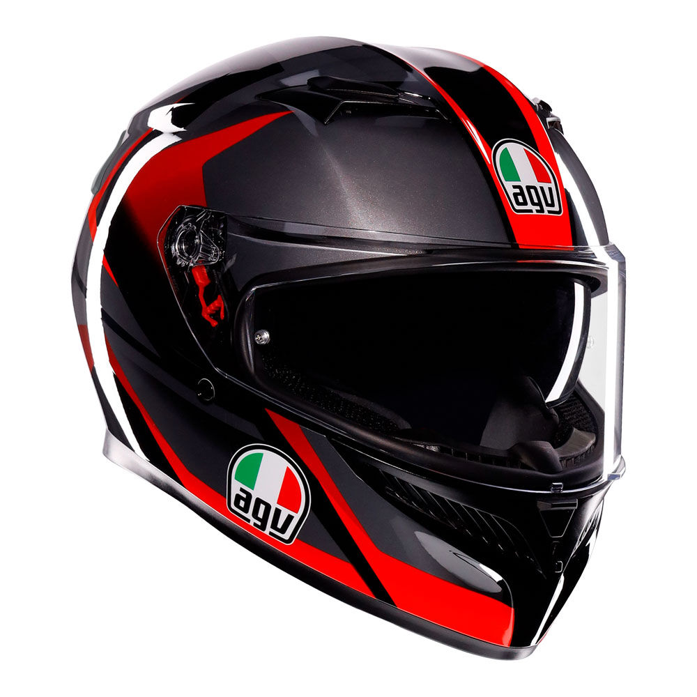 AGV K3 STRIGA MATT BLACK GREY RED XL