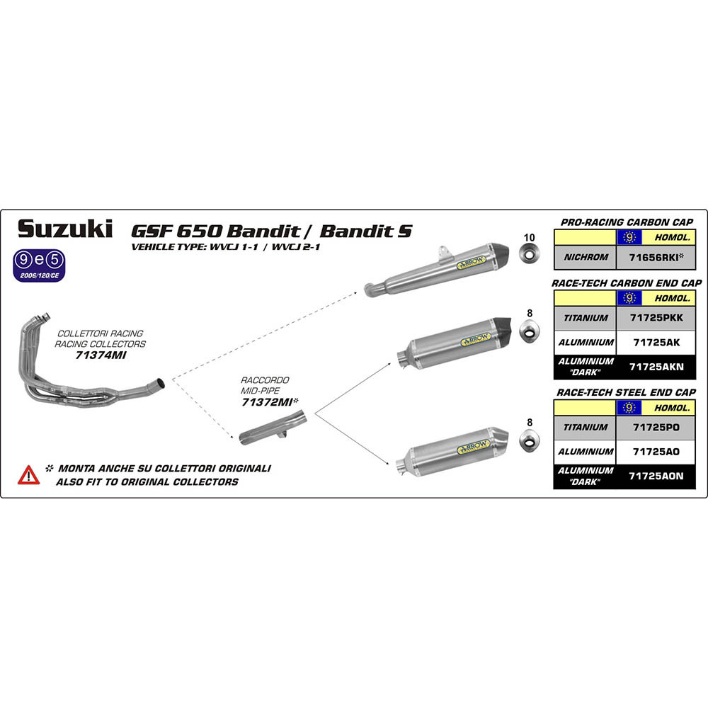 ARROW 71372MI [RAS #71822]: LINK PIPE SST - SUZUKI      [4