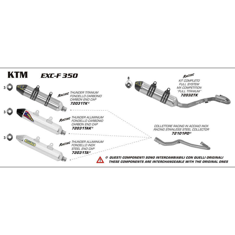 SPC - ARROW 72101PD [AOE]: COLLECTOR INOX - KTM EXC-F 350 12