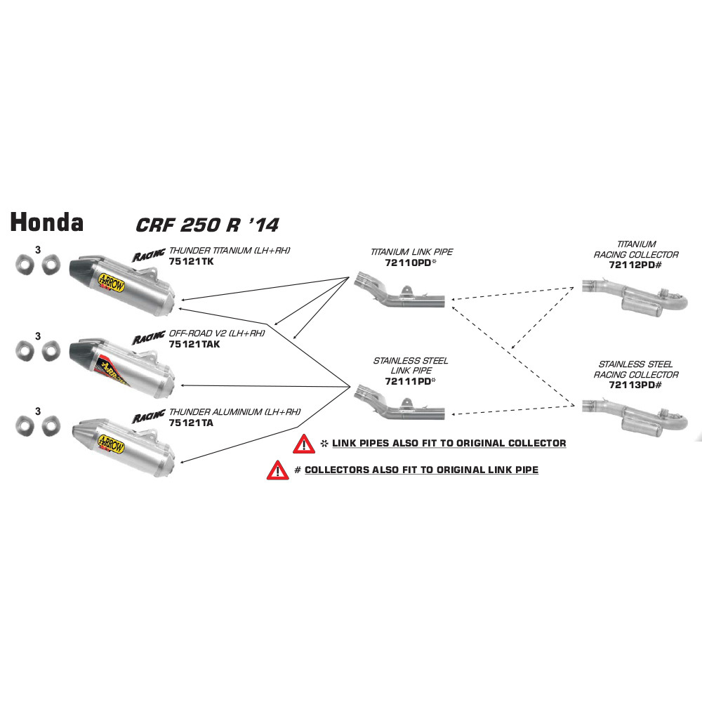 SPC - ARROW 72113PD [RAS]: COLLECTOR SST - HO CRF250R 14>17   [X