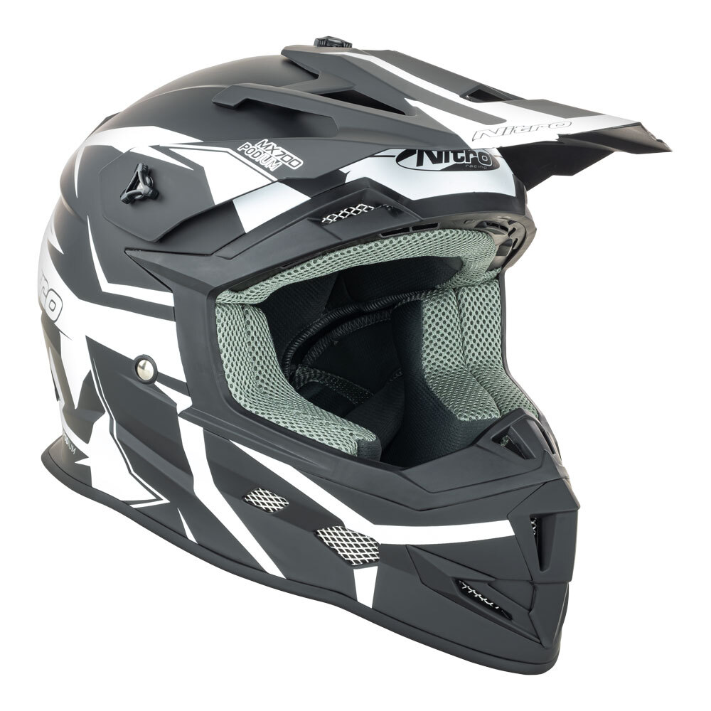 NITRO MX700 SATIN BLACK/WHITE L