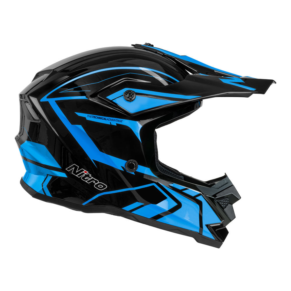 NITRO MX710 YOUTH SHARD II BLUE/BLACK YS