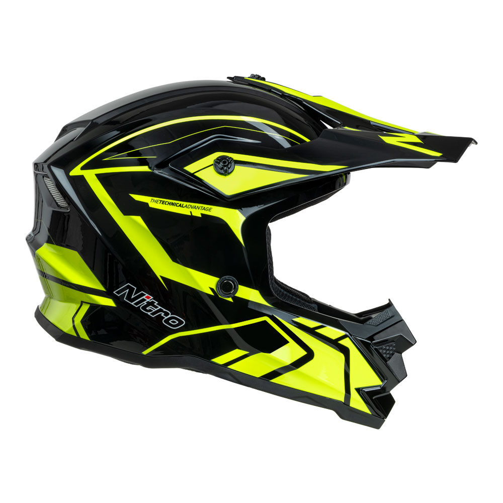 NITRO MX710 YOUTH SHARD II FLURO YELLOW/BLACK YS