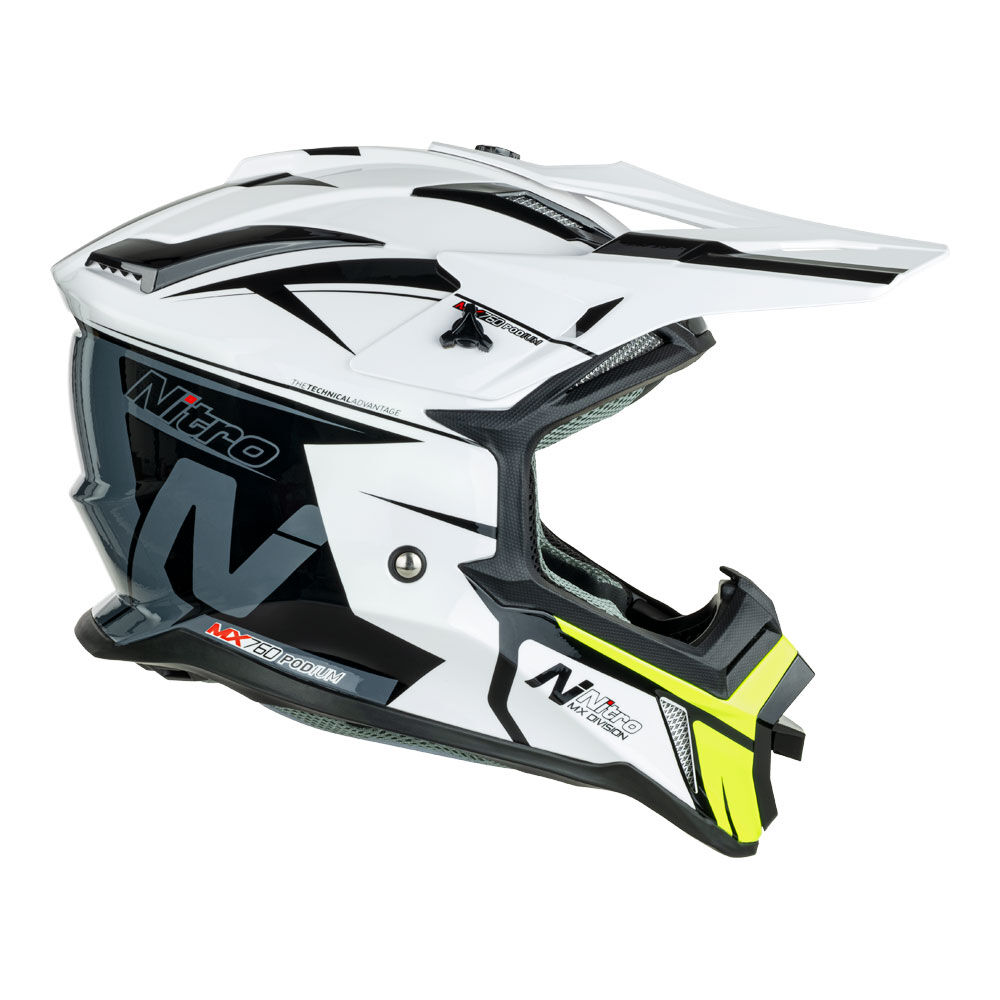 NITRO MX760 PODIUM WHITE/GREY/FLURO XS