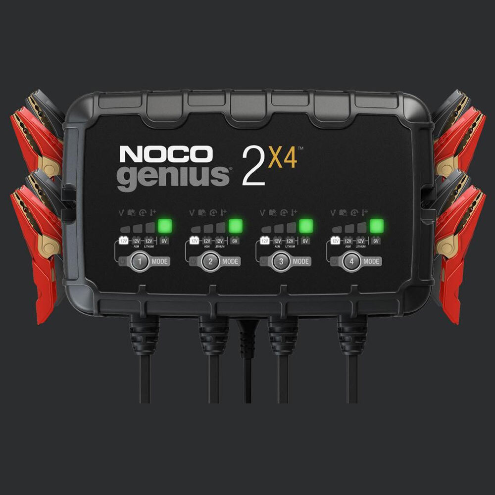 NOCO GENIUS 2X4 : BANK CHARGER - 6/12V 2A X 4 [EA]  CN2