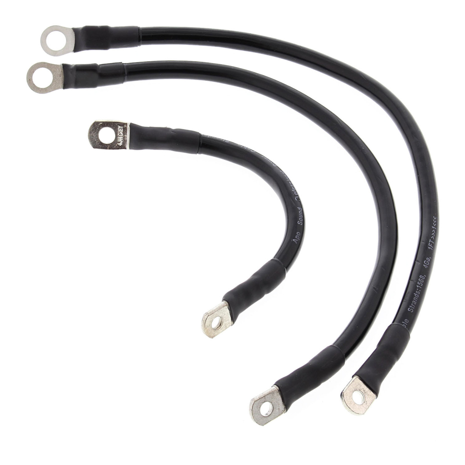 BATTERY CABLE KIT - BLACK. FITS SOFTAIL 1984-1988.