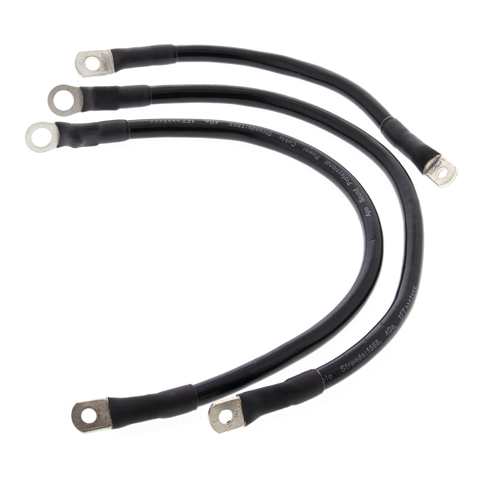 Battery Cable Kit - Black. Fits FL '65-'79