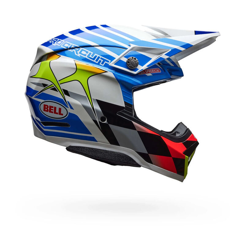 BELL MOTO-10 SPHR PC 25 BL/WH S HELMET