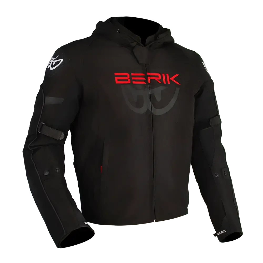 BERIK STAR HOODIE (BLACK / FLURO-RED) - 50