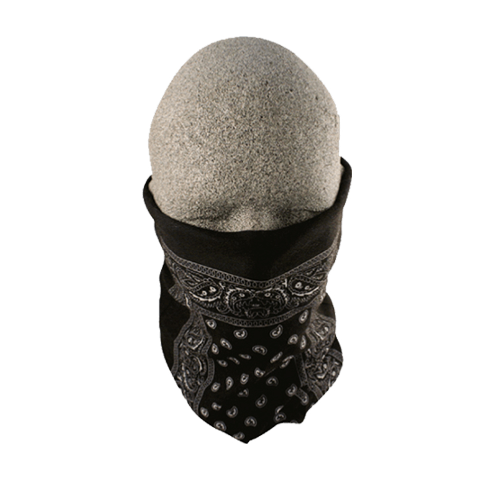 ZAN HEADGEAR NECK TUBES BLACK PAISLEY