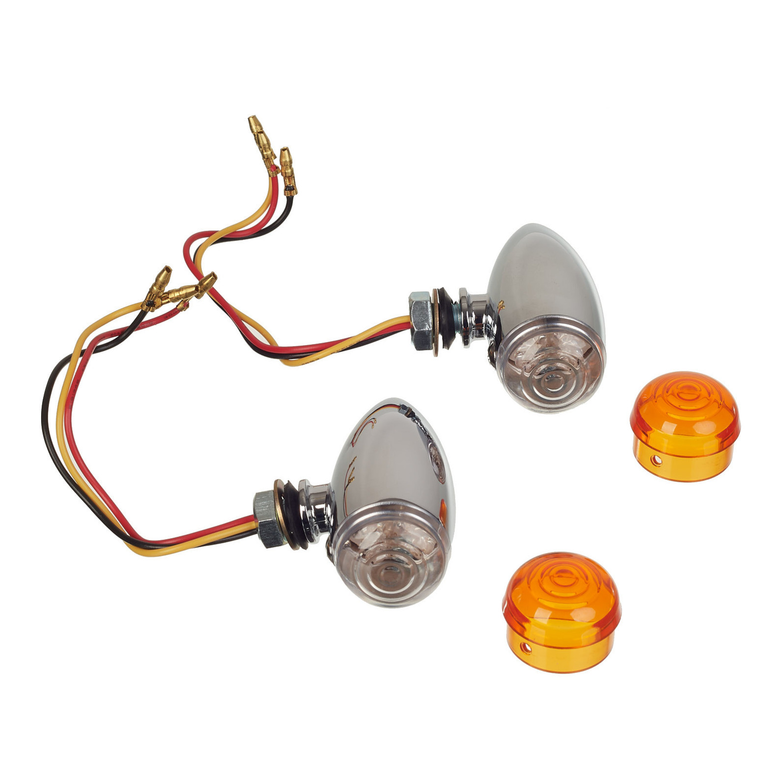 Whites Flasher Universal Mini Bullet LED (Pair)