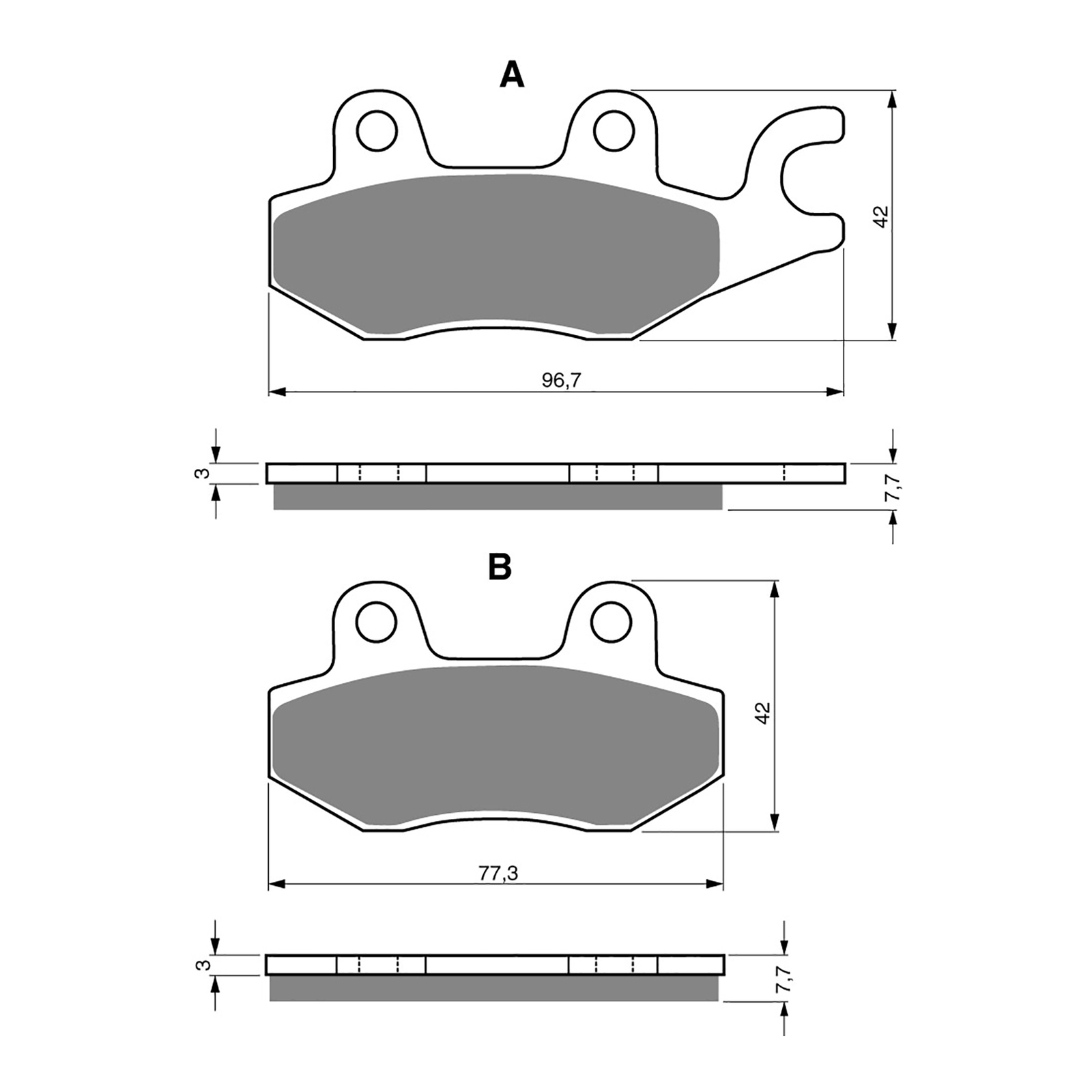 GOLDfren Brake Pads Off-Road Racing GF009 - K5 (PR55)