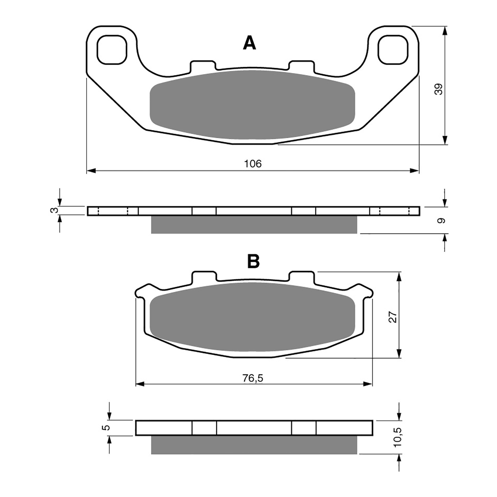 GOLDfren Brake Pads - S3 Sintered Sports