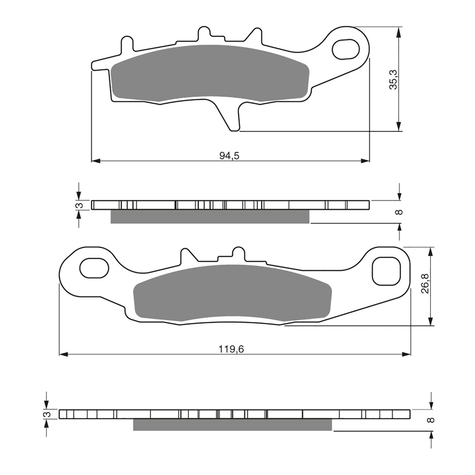 GOLDfren Brake Pads - K5 Off-Road Racing