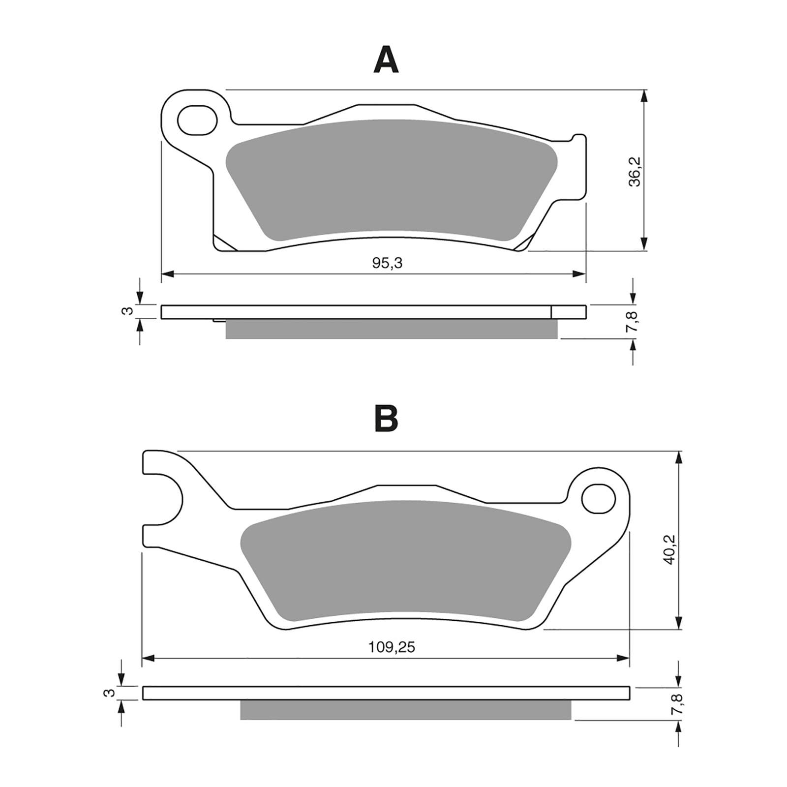 GOLDfren Brake Pads - K1 Sintered Off-Road