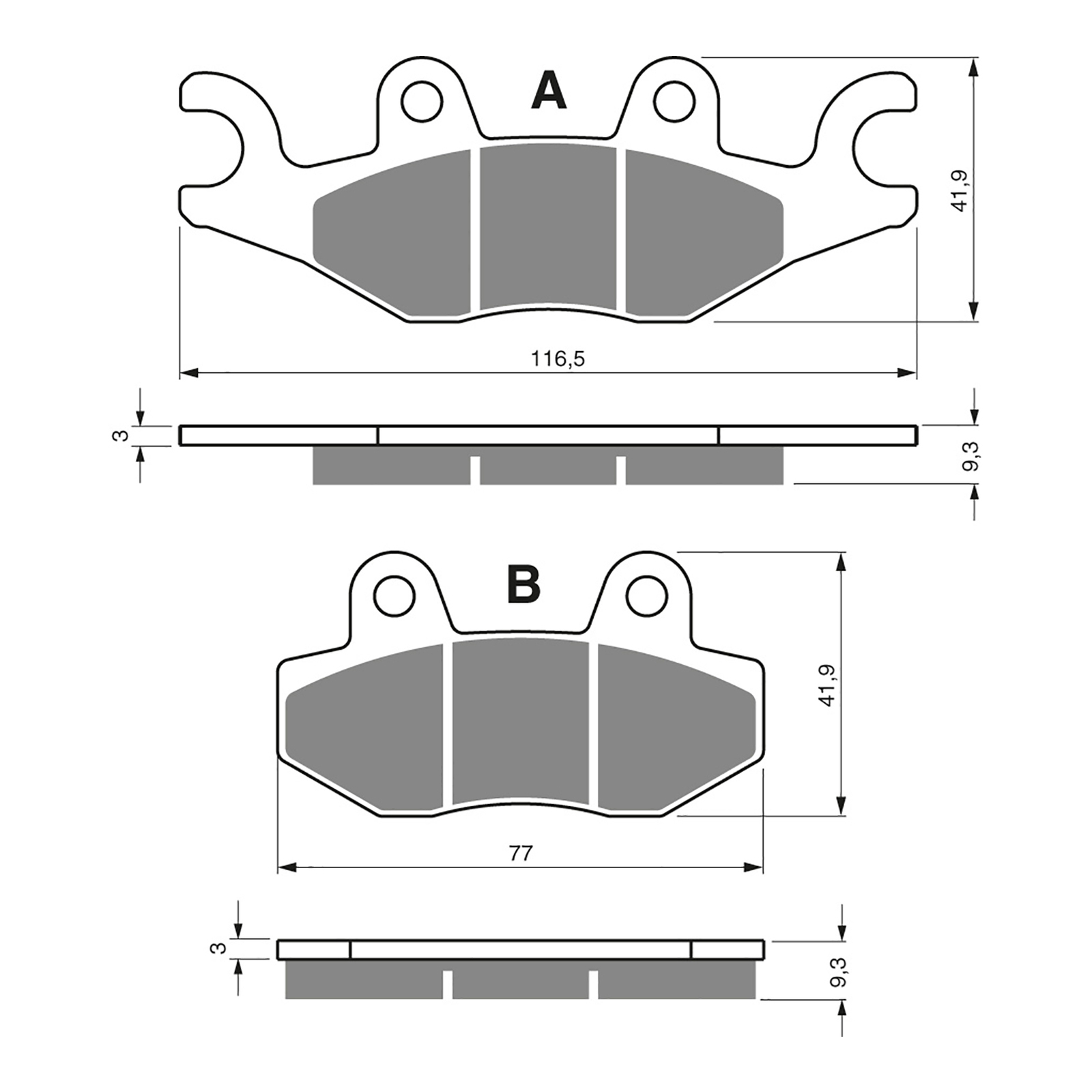 GOLDfren Brake Pads - S3 Sintered Sports