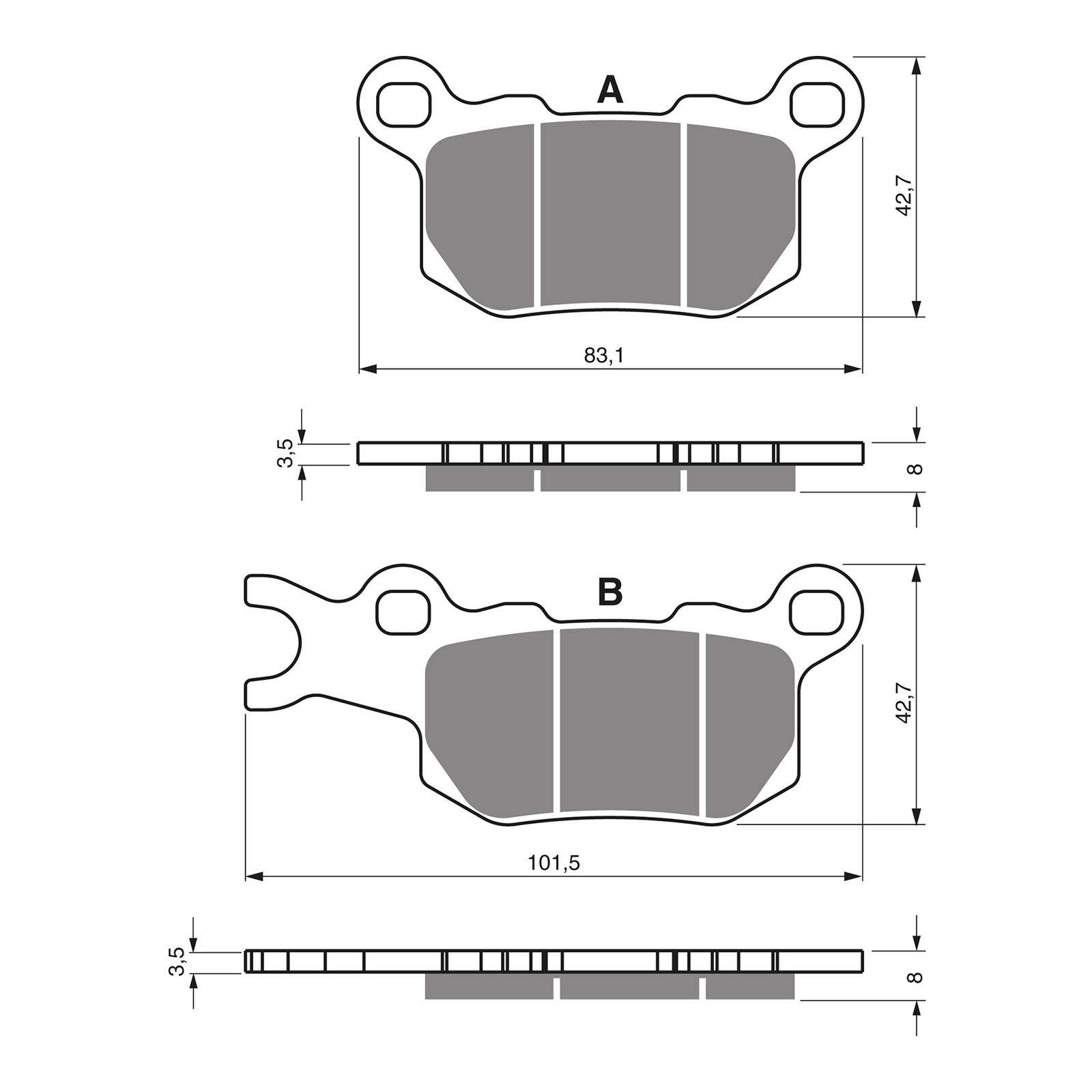 GOLDfren Brake Pads - K1 Sintered Off-Road