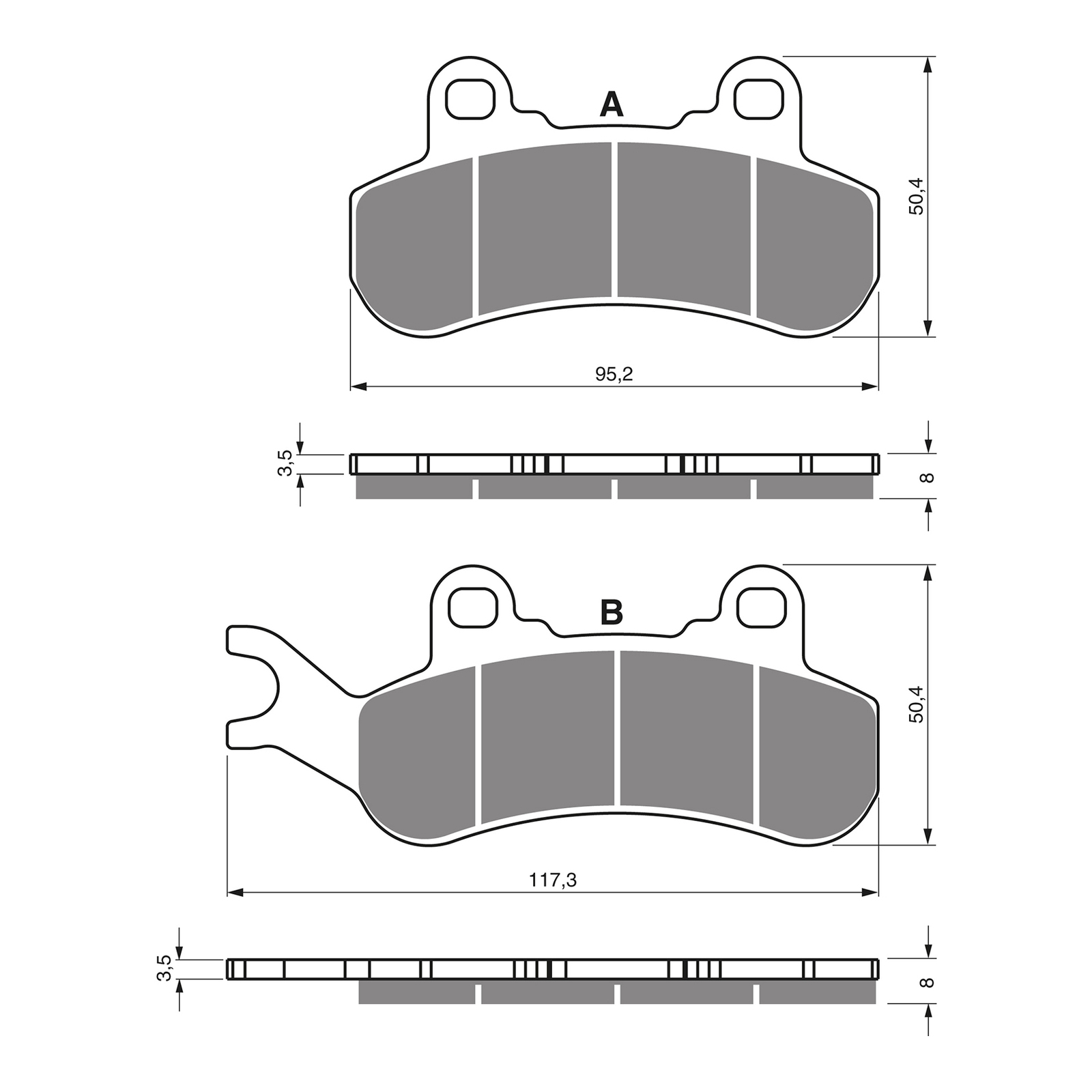 GOLDfren Brake Pads - K1 Sintered Off-Road