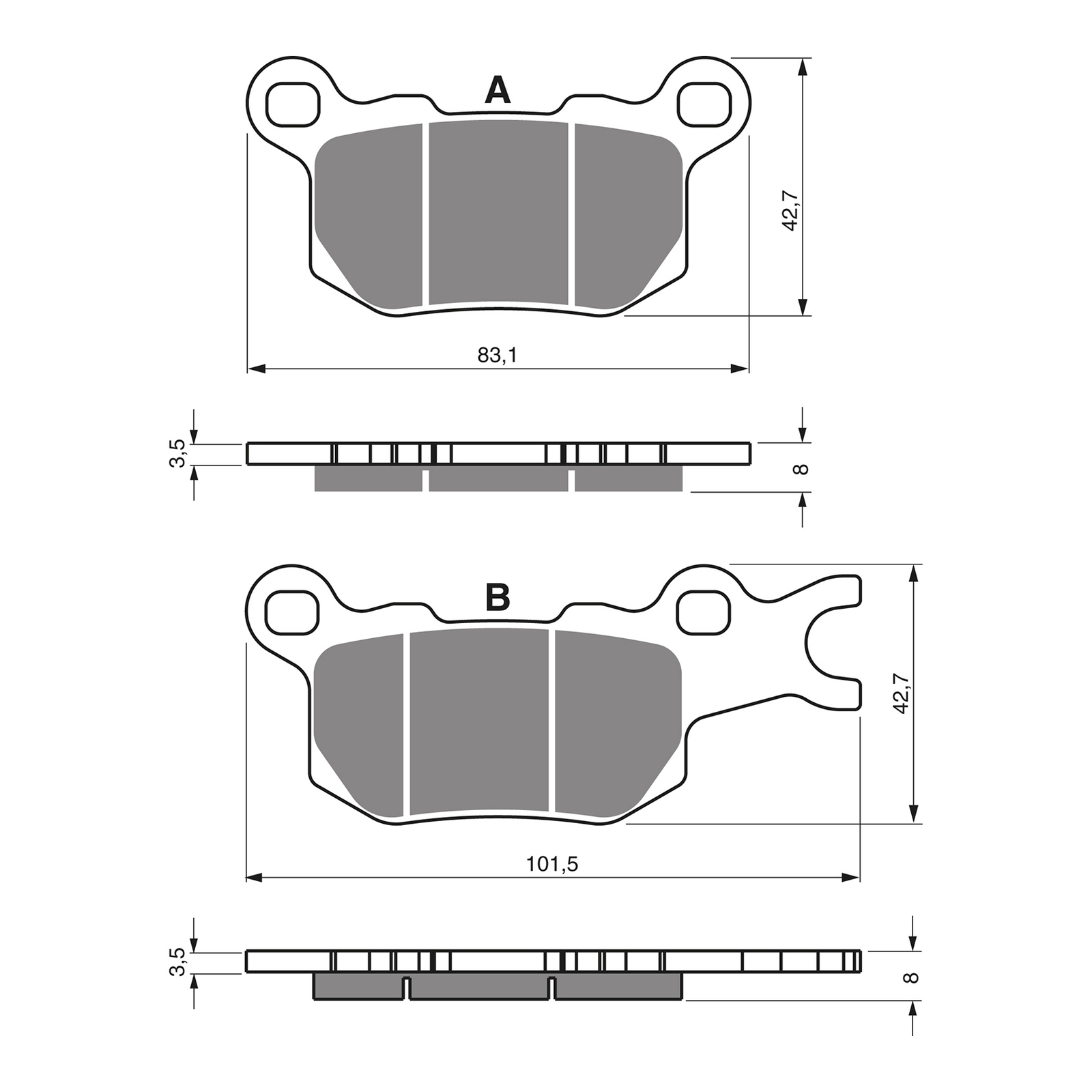 GOLDfren Brake Pads - K1 Sintered Off-Road