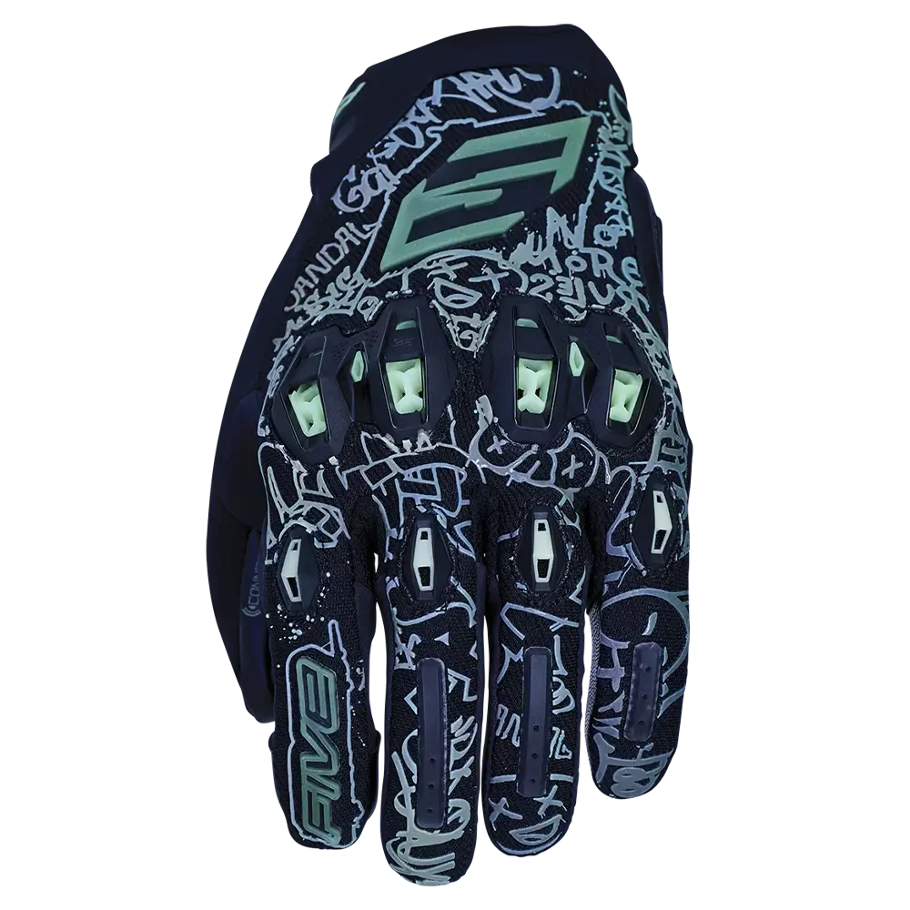 FIVE STUNT EVO 2 GRAFFITI GLOW GLOVES - XL