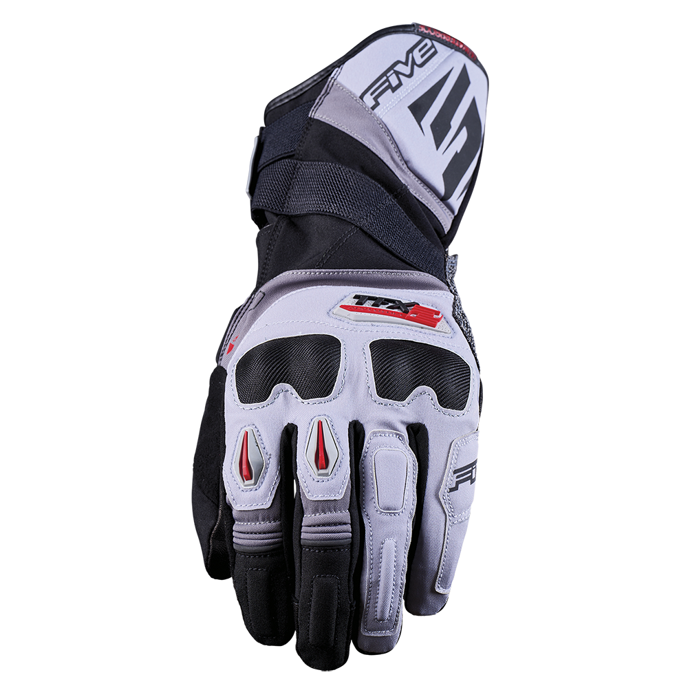FIVE TFX-2 W/P GREY/GREY/RED GLOVES - XL