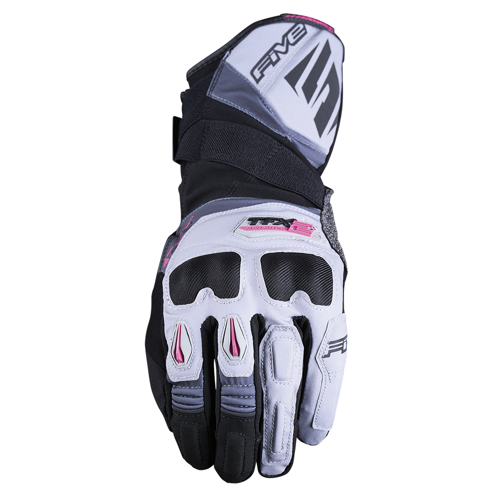 FIVE TFX-2 W/P GREY/GREY/PINK GLOVES - XL