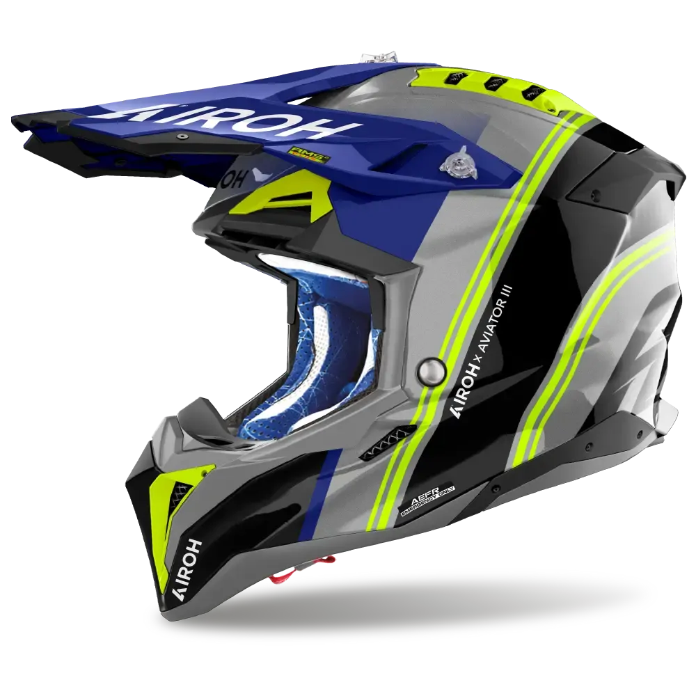 AIROH AVIATOR 3 HIMA BLUE GLOSS - S