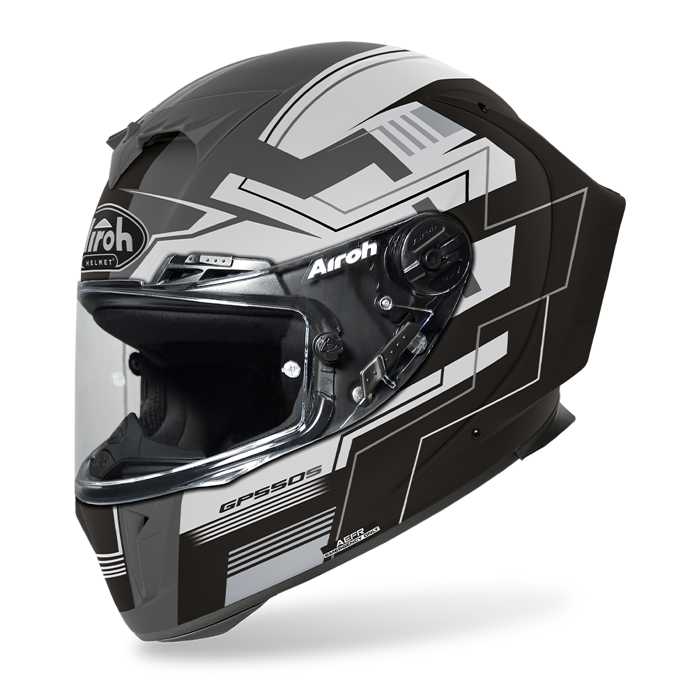 AIROH GP550-S CHALLENGE BLACK MATT HELMET - XS