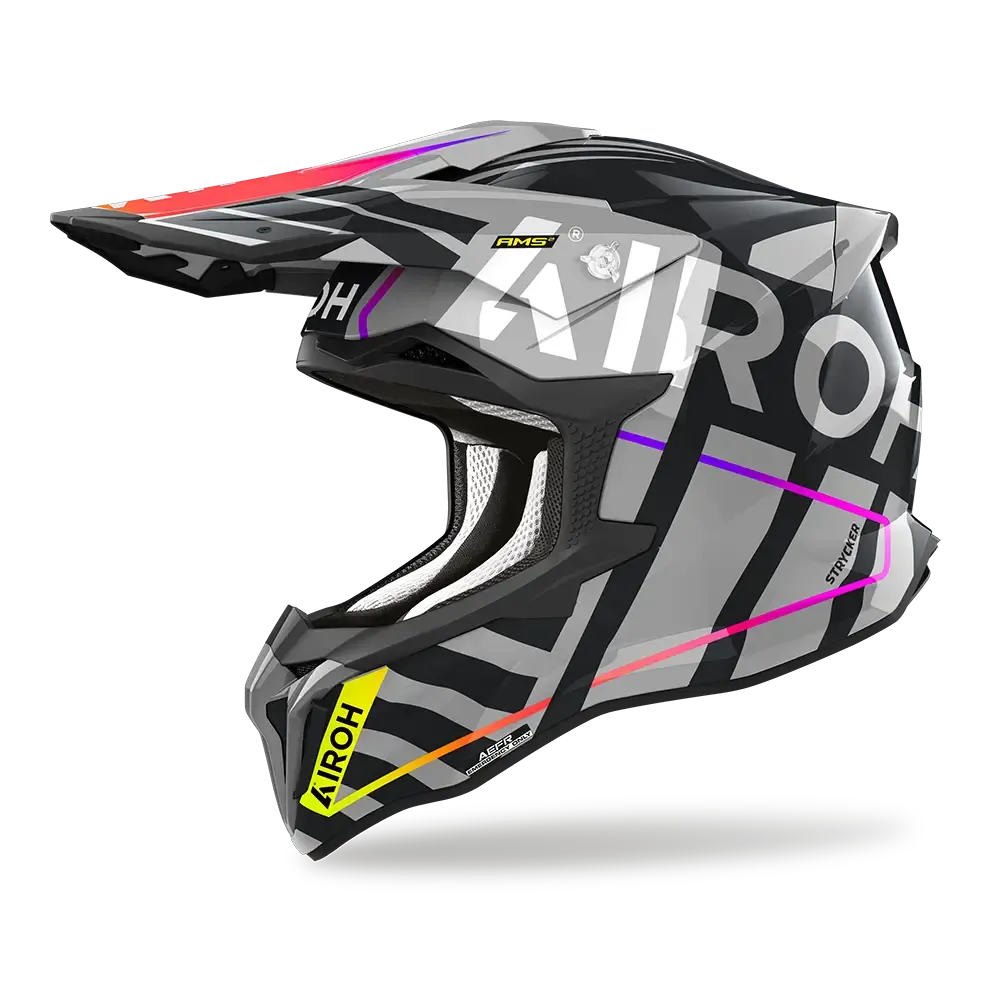AIROH STRYKER BRAVE GREY GLOSS HELMET -S