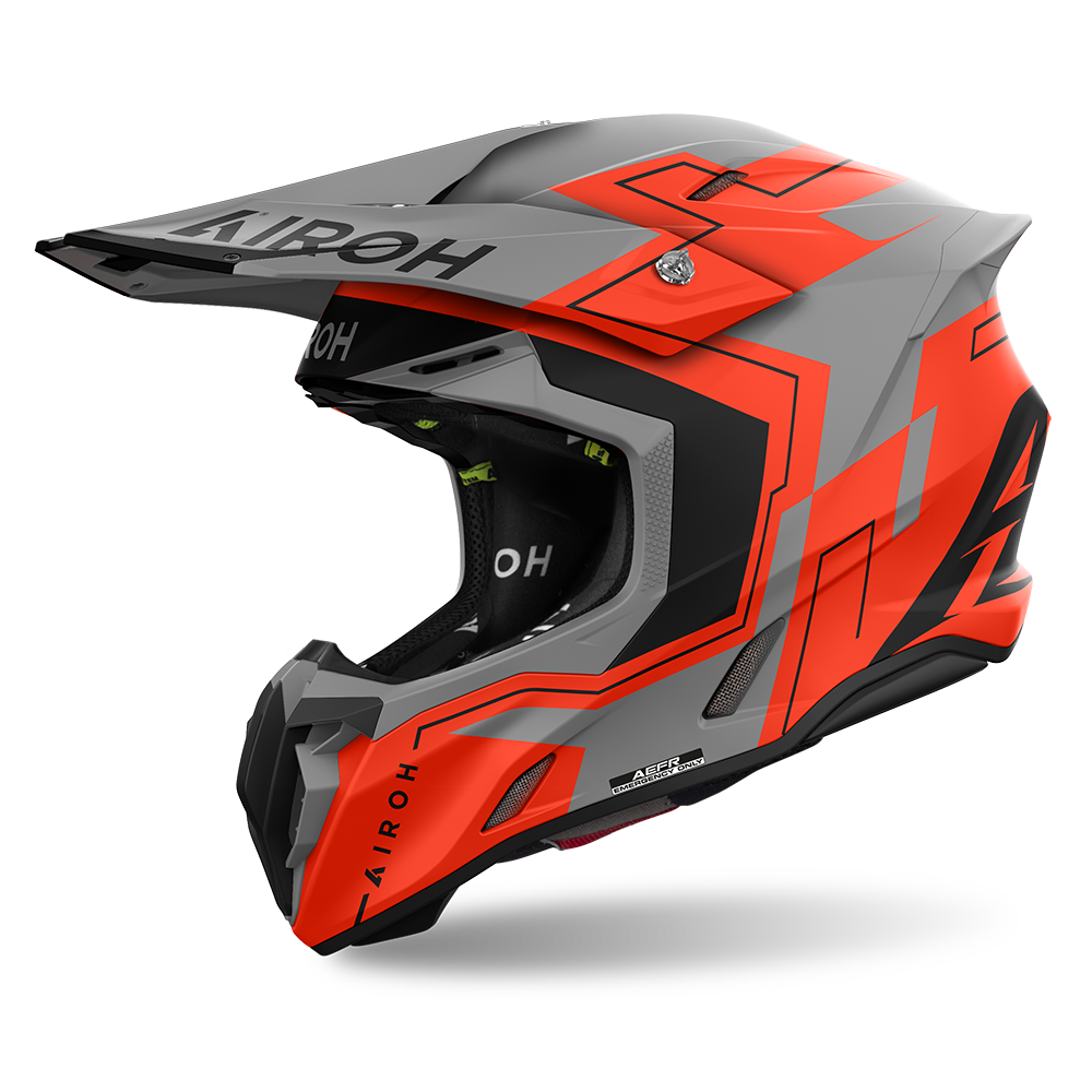AIROH TWIST 3.0 DIZZY ORANGE FLURO MATT HELMET -L