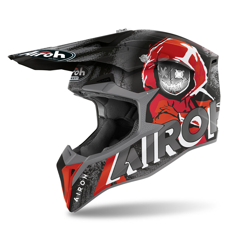 AIROH WRAAP 'ALIEN' RED MATT HELMET -XL
