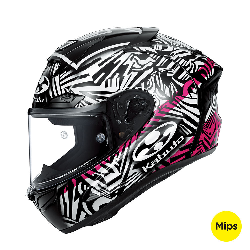 KABUTO F17 GP MIPS ALEIX BLACK WHITE HELMET - S