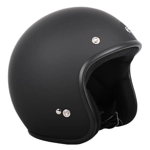 RXT LOW RIDE OPENFACE MATT BLACK WITH STUDS HELMET - 2XS