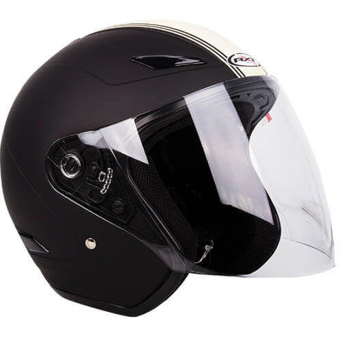 RXT METRO RETRO MATT BLACK/CREAM HELMET - XS