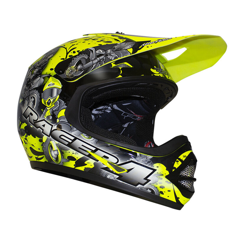 RXT RACER 4 KIDS FLURO YELLOW HELMET - XS