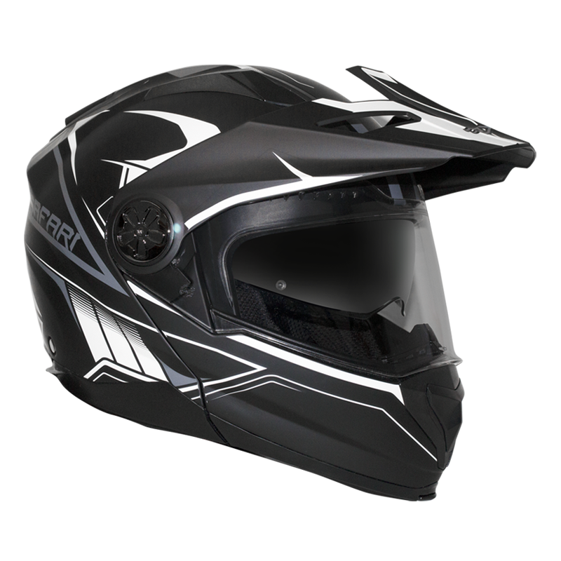 RXT SAFARI MATT BLACK WHITE HELMET - XL