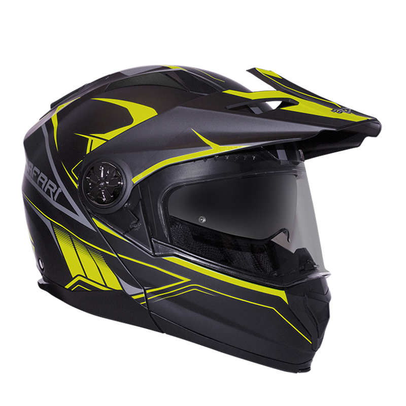 RXT SAFARI MATT FLURO YELLOW HELMET - SMALL