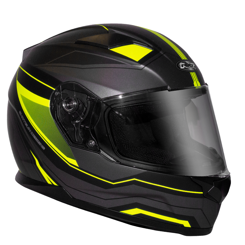 RXT STREET MISSILE MATT BLACK FLURO HELMET - XS