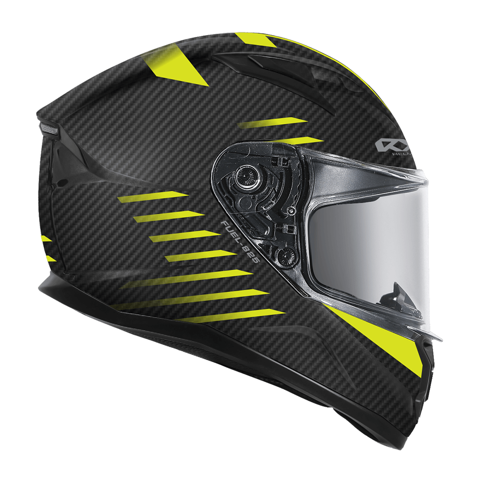 RXT STREET 2 825-FUEL MATT CARBO BLK/FLURO HELMET - XL
