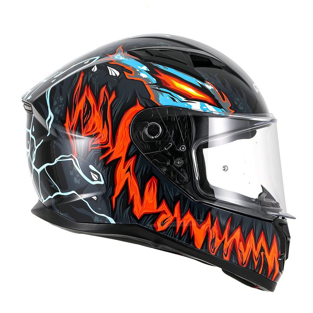 RXT 825 STREET 2 REVENGE GLOSS BLACK/RED HELMET - SMALL
