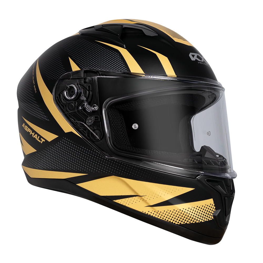 RXT STREET 2 ASPHALT MATT BLACK/GOLD HELMET - XL