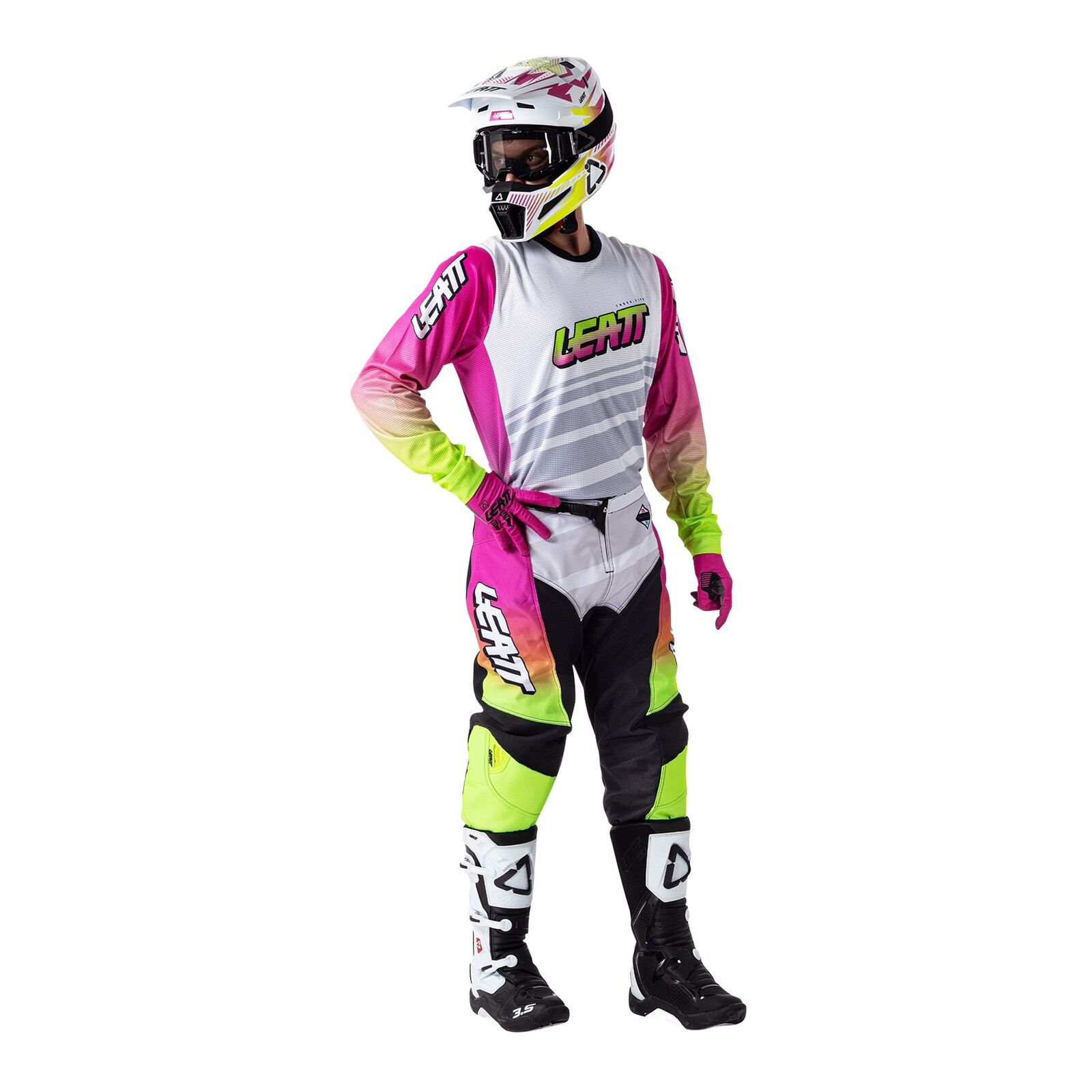 Leatt 3.5 Ride Kit - Retro Pink (XS/US28/EU46)