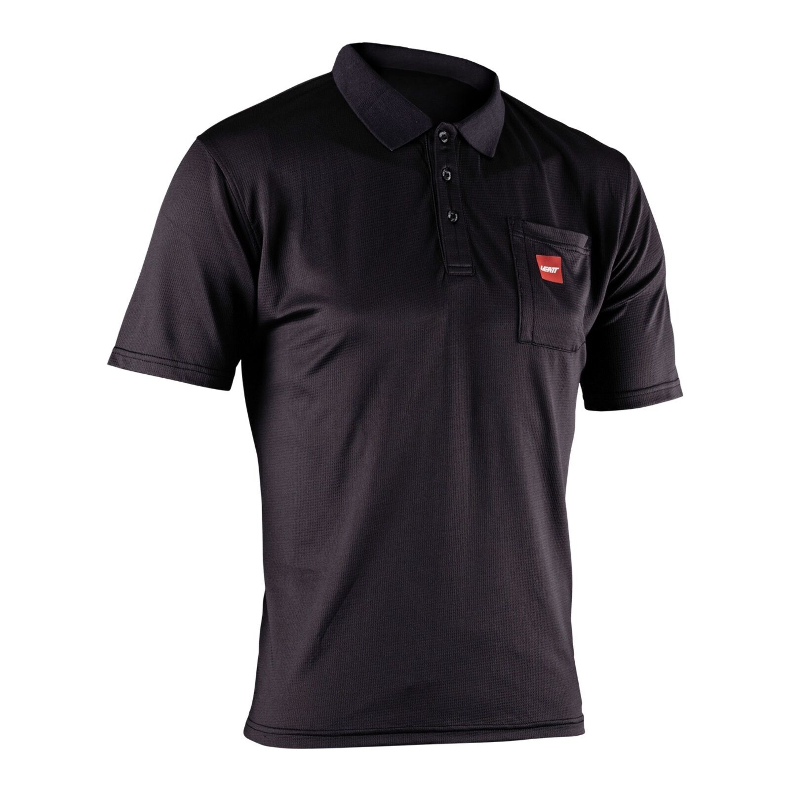 Leatt Team Polo Shirt (Short) - Black (3XL/US48/EU58)