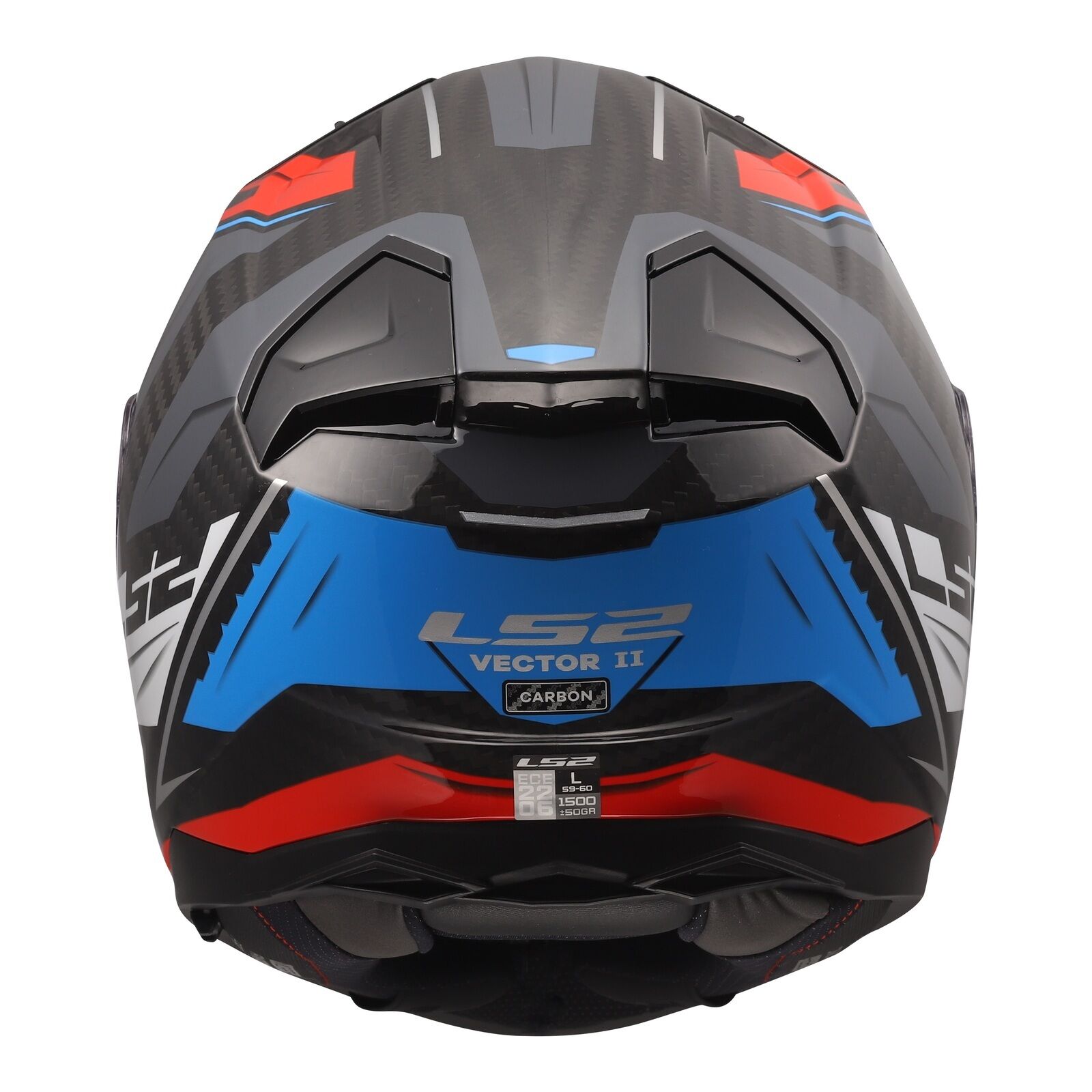 LS2 FF811 Vector II Carbon Savage Helmet - White / Blue / Red (XL)